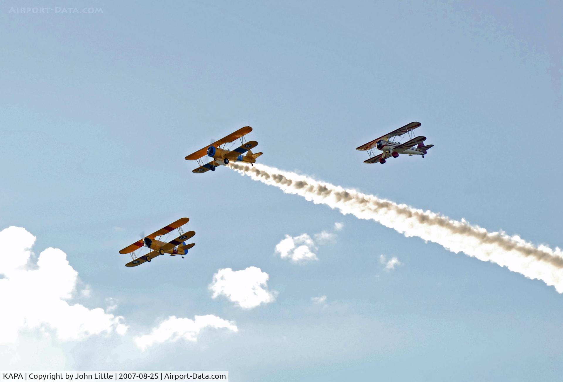 Centennial Airport (APA) - Second Pass, Biplane flyover