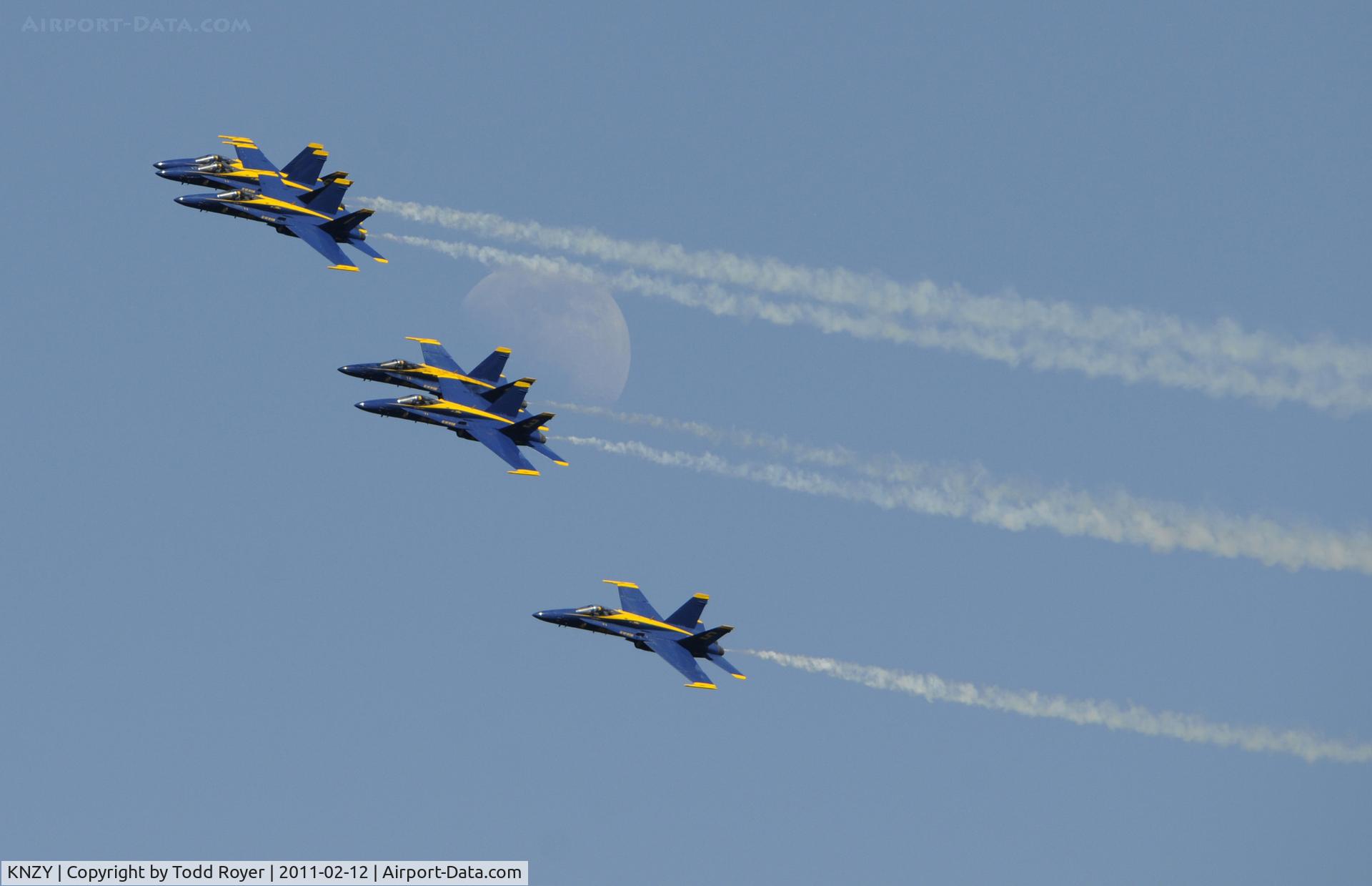 North Island Nas /halsey Field/ Airport (NZY) - Blue Angels shooting the Moon
