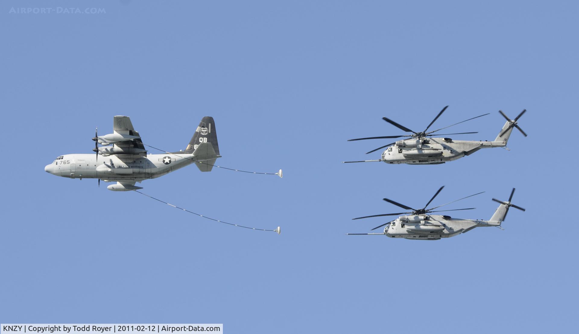 North Island Nas /halsey Field/ Airport (NZY) - Marines demonstrating Helicopter refuelling