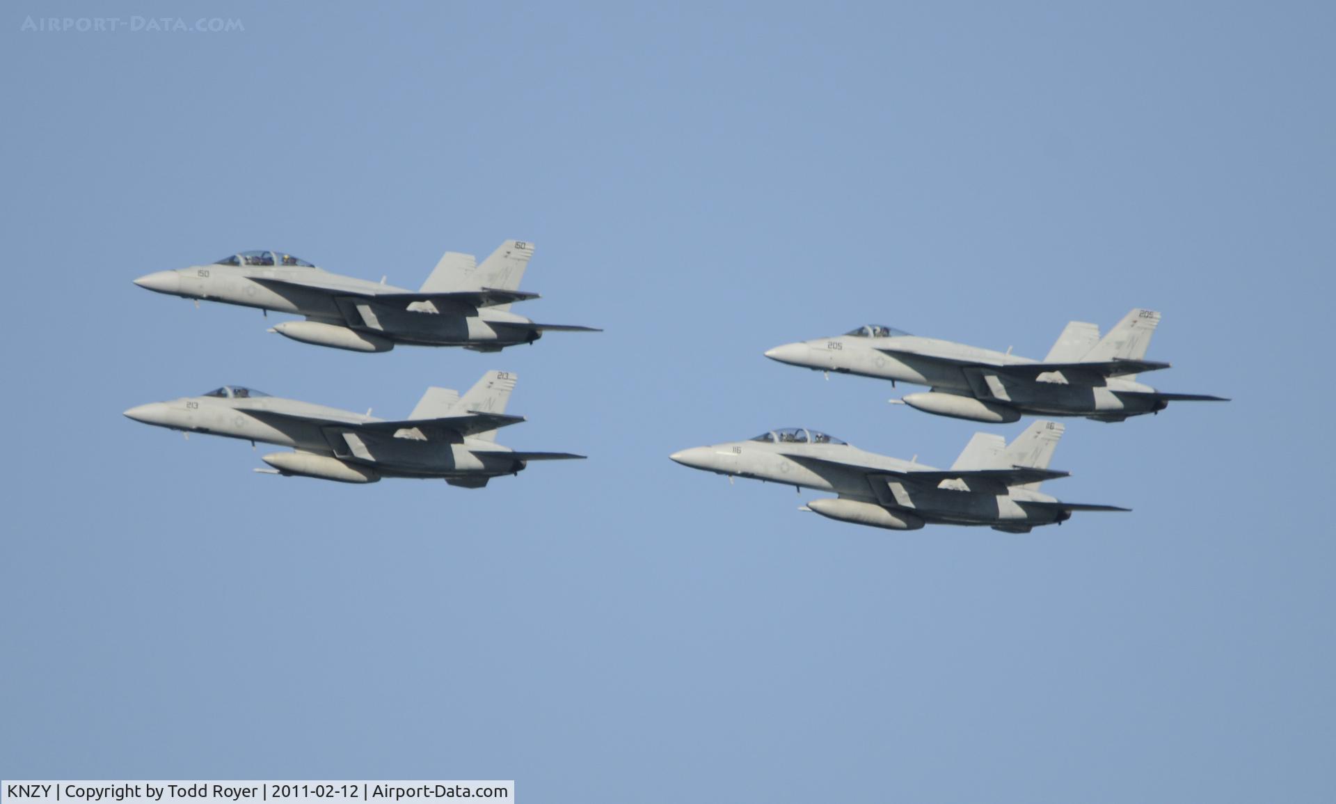 North Island Nas /halsey Field/ Airport (NZY) - Navy Super Hornets