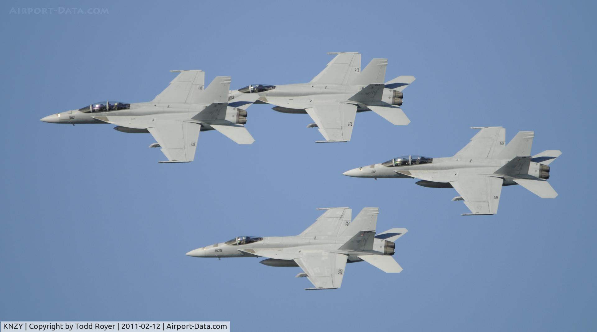 North Island Nas /halsey Field/ Airport (NZY) - Navy Super Hornets
