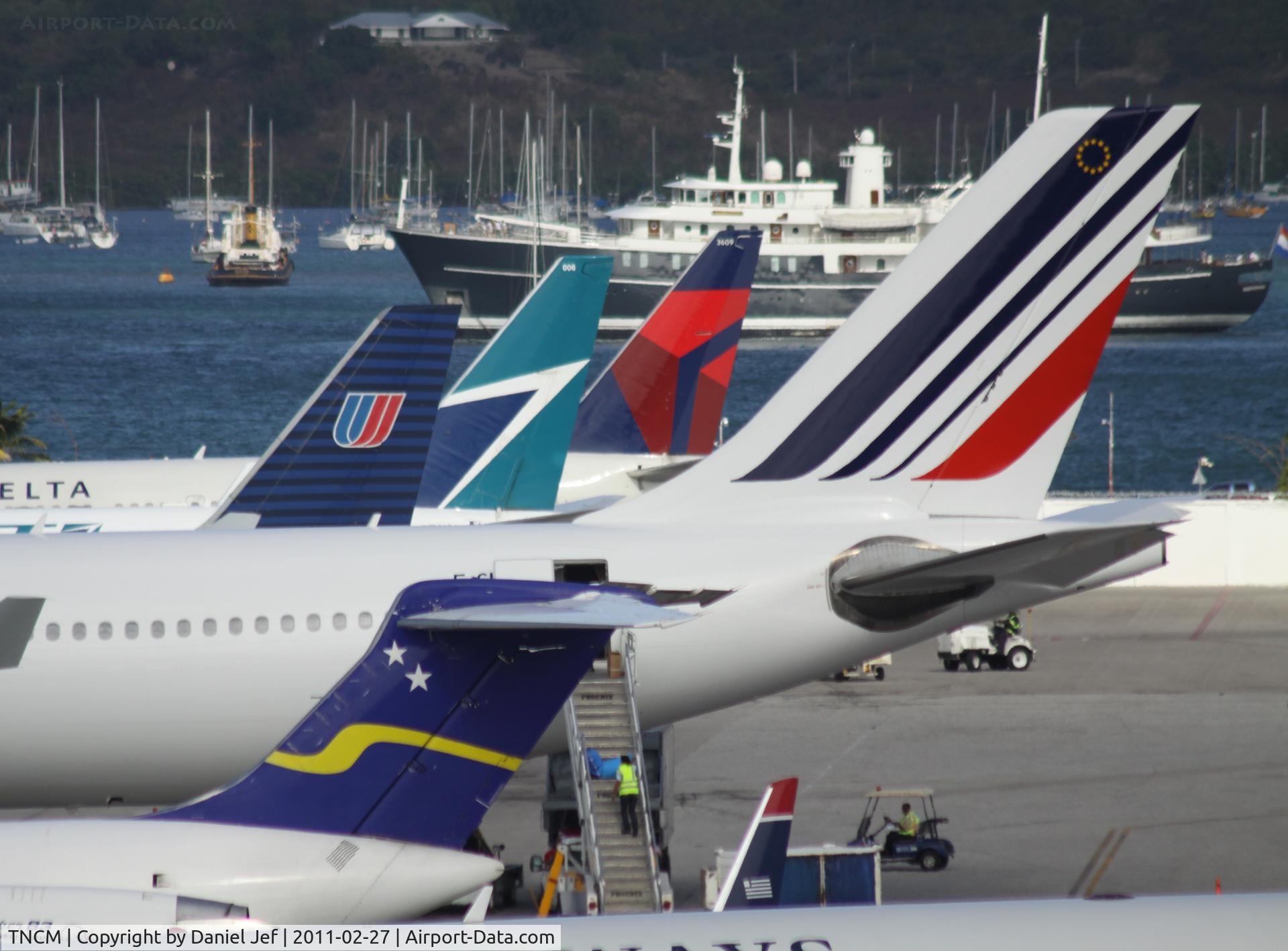 Princess Juliana International Airport, Philipsburg, Sint Maarten Netherlands Antilles (TNCM) - Main ramp at TNCM