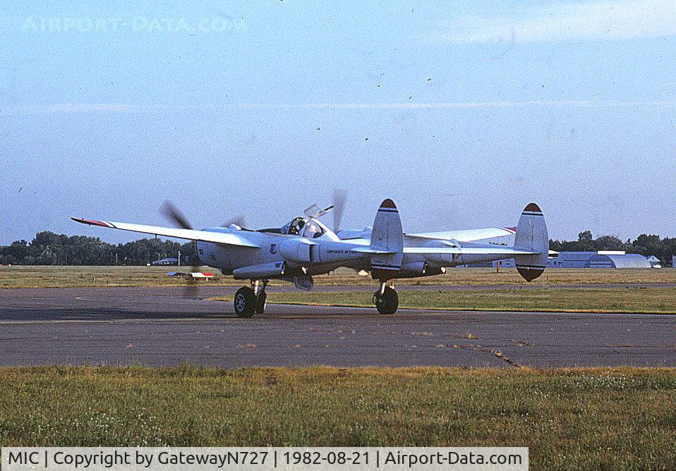 Crystal Airport (MIC) - Scanned from a dusty slide, I'm ninety percent certain this is N25Y. Photo is taken from the front yard of the North Hennipen Flying Club. Aircraft is in the run up area for rwy 23R.Tailboom says 