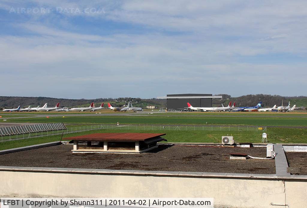 Tarbes Airport, Lourdes Pyrenees Airport France (LFBT) - Overview of the storage area...