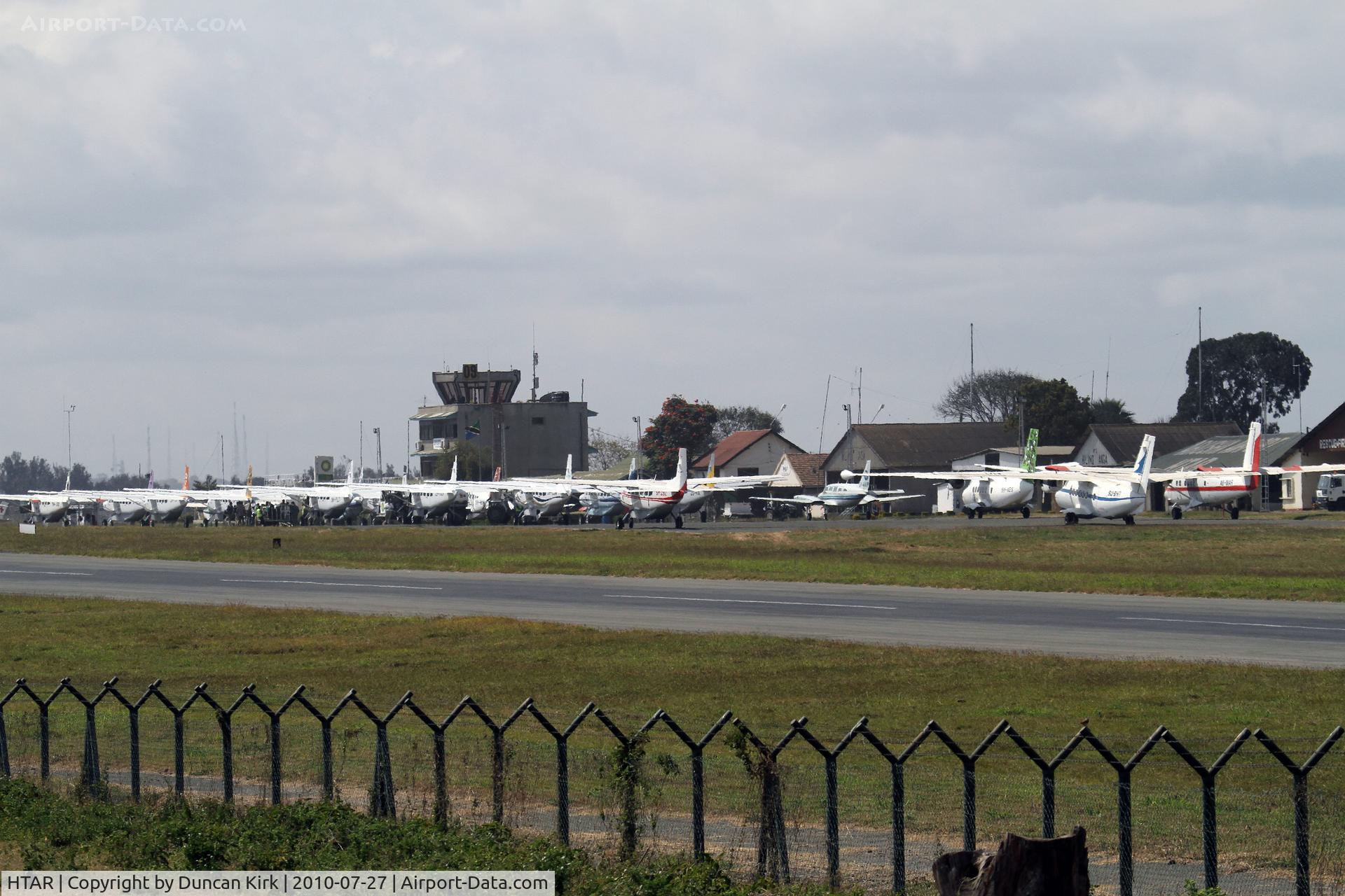 Arusha Airport, Arusha Tanzania, United Republic of (HTAR) - Crowded ramp at Arusha. Mainly Cessna 208
