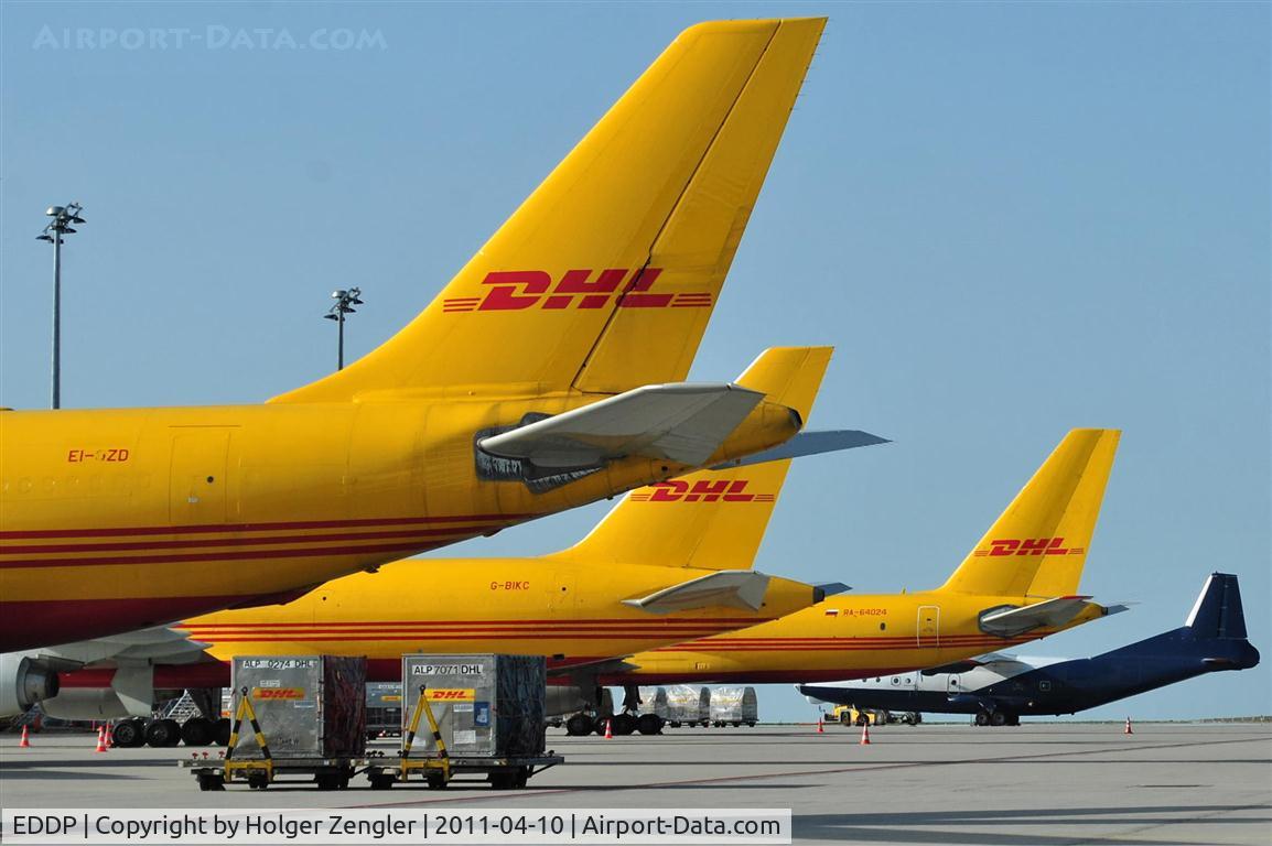 Leipzig/Halle Airport, Leipzig/Halle Germany (EDDP) - ....and in the left corner three and a half planes are waiting for parcels and more.......