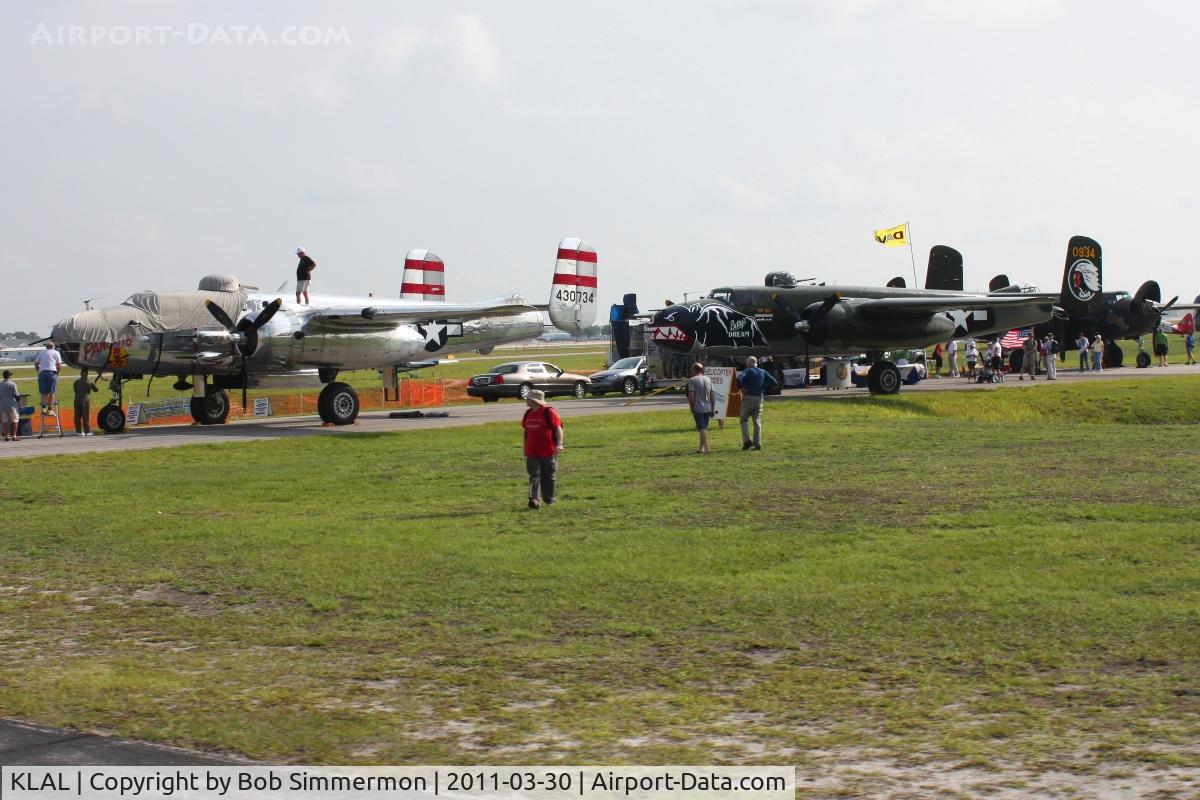 Lakeland Linder Regional Airport (LAL) - Three B25's on display at Sun N Fun 2011.
