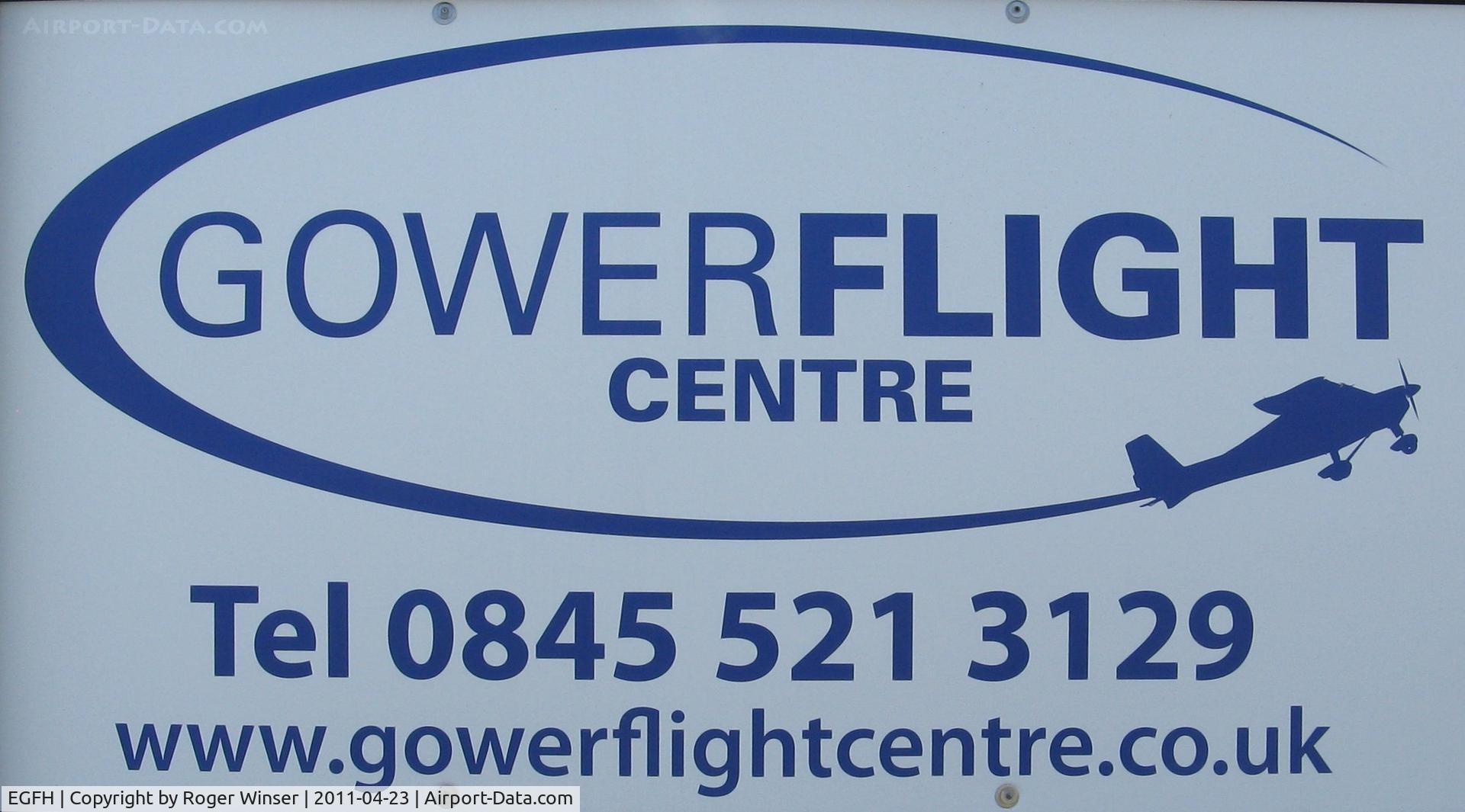 Swansea Airport, Swansea, Wales United Kingdom (EGFH) - Swansea Airport based Gower Flight Centre logo