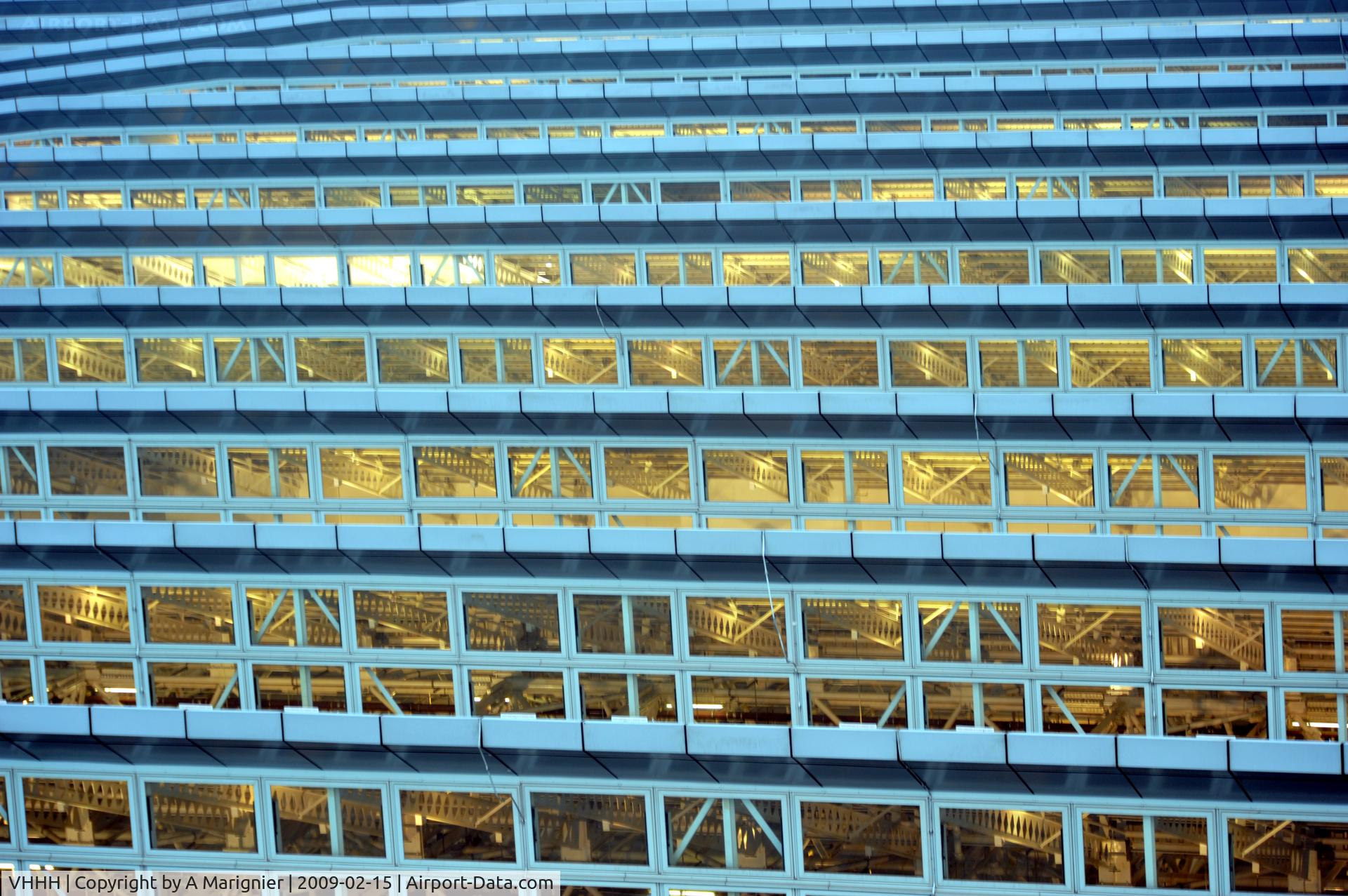 Hong Kong International Airport, Hong Kong Hong Kong (VHHH) - Airport buildings seen from the spotters' deck on top of T2