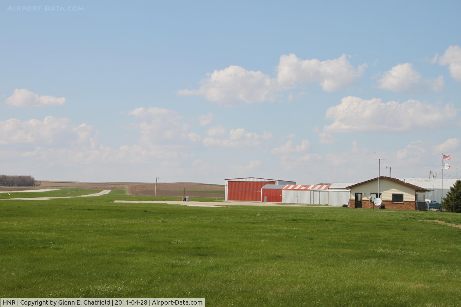 Harlan Municipal Airport (HNR) - Looking down the runway