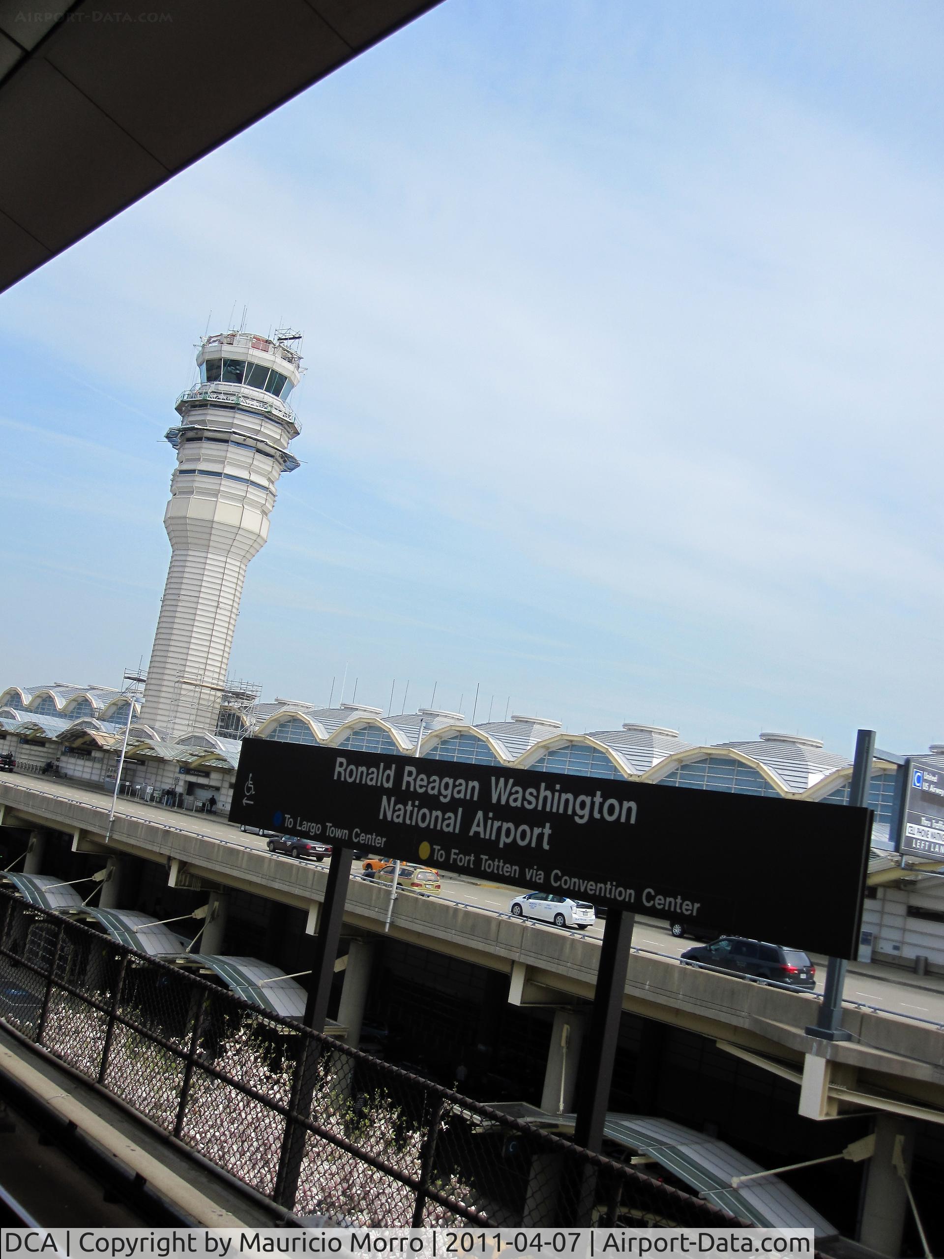 Ronald Reagan Washington National Airport (DCA) - Reagan National Airport in spring (cherry blossoms included) from the metro station
