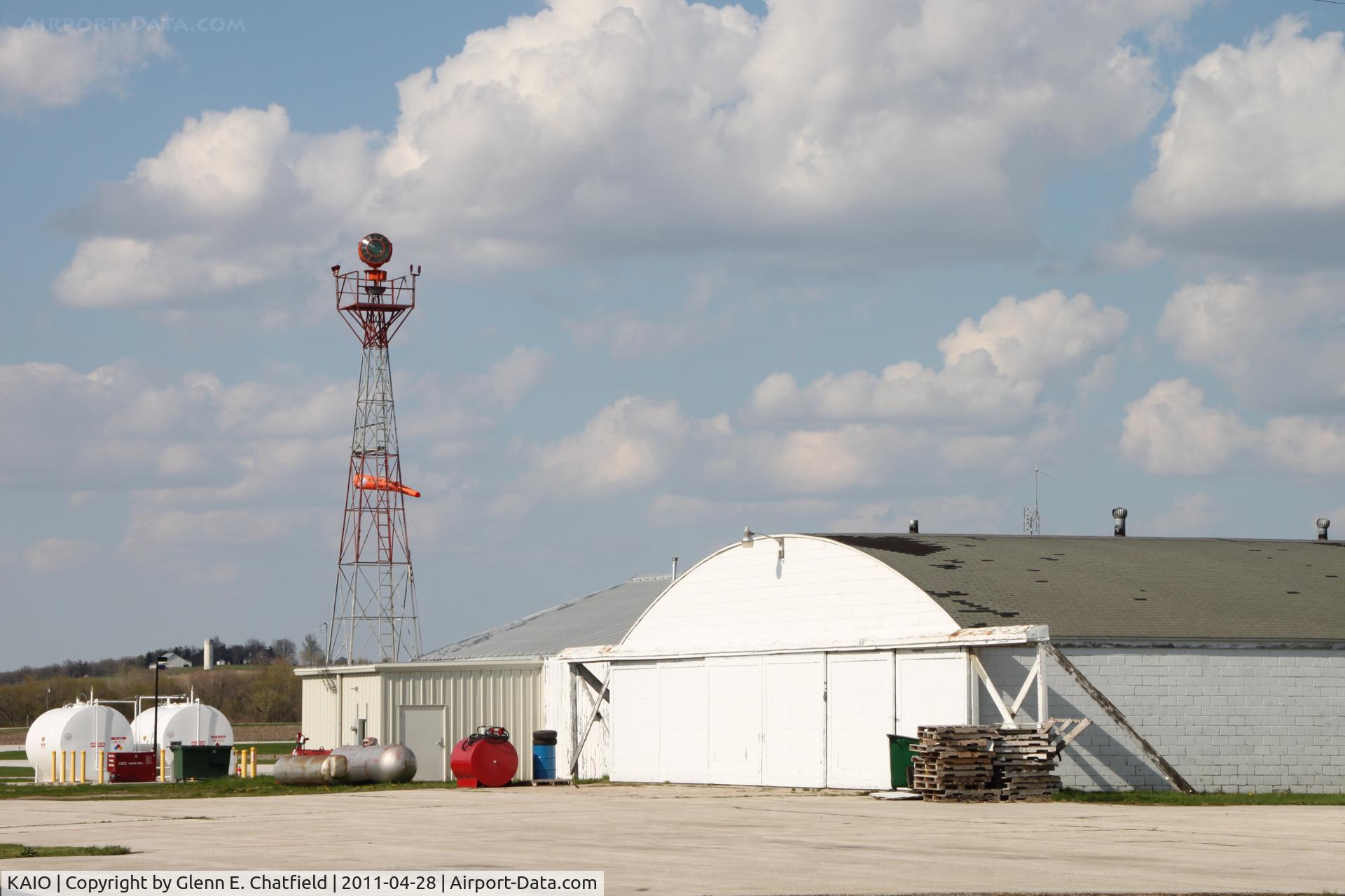 Atlantic Municipal Airport (AIO) - Main ramp area, looking north