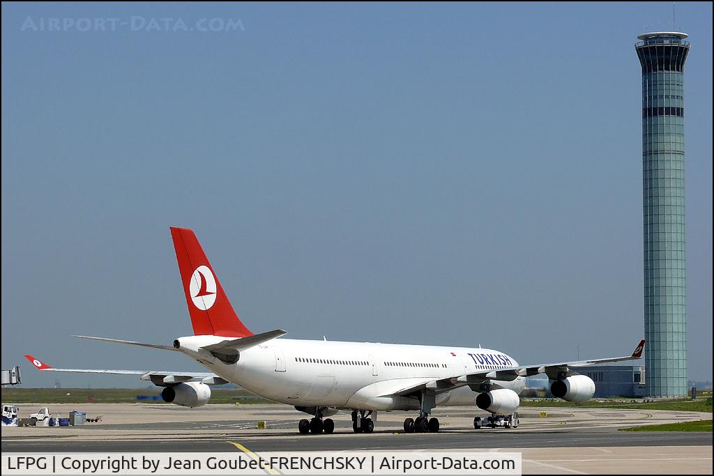 Paris Charles de Gaulle Airport (Roissy Airport), Paris France (LFPG) - A340 Turkish au push to IST