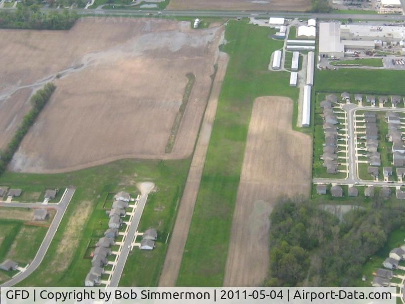 Pope Field Airport (GFD) - Looking south from 3000'