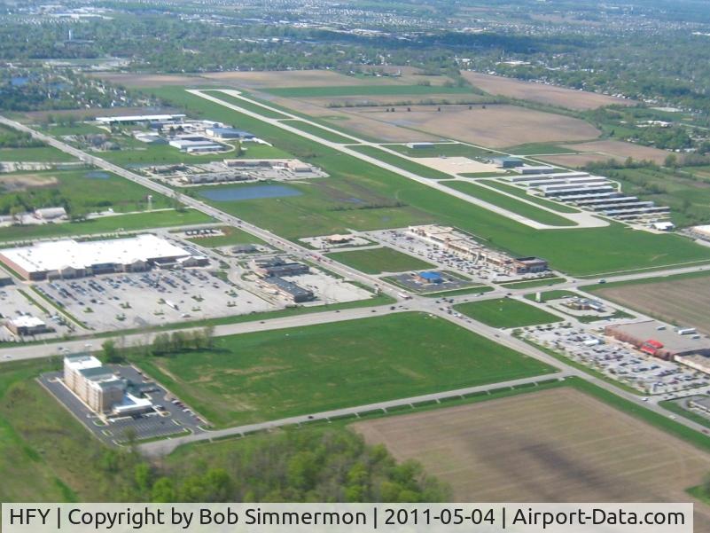 Greenwood Municipal Airport (HFY) - Approaching from the NE
