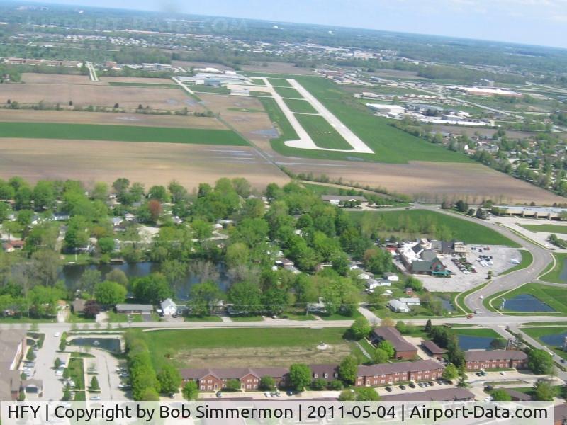 Greenwood Municipal Airport (HFY) - Looking north from base - RWY 1