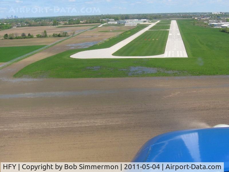 Greenwood Municipal Airport (HFY) - Short final for RWY 1