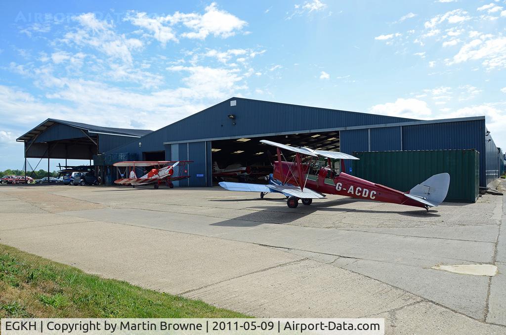 Lashenden/Headcorn Airport, Maidstone, England United Kingdom (EGKH) - The Hangars at EGKH.