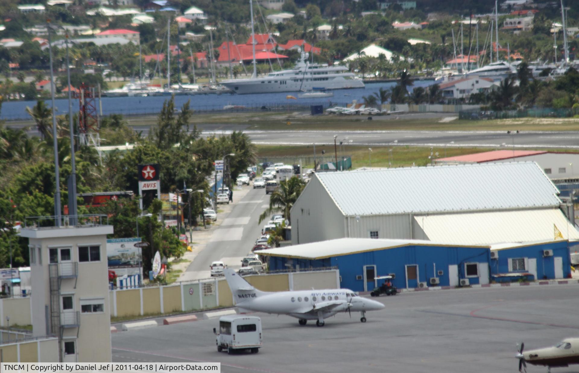 Princess Juliana International Airport, Philipsburg, Sint Maarten Netherlands Antilles (TNCM) - From the tower looking east