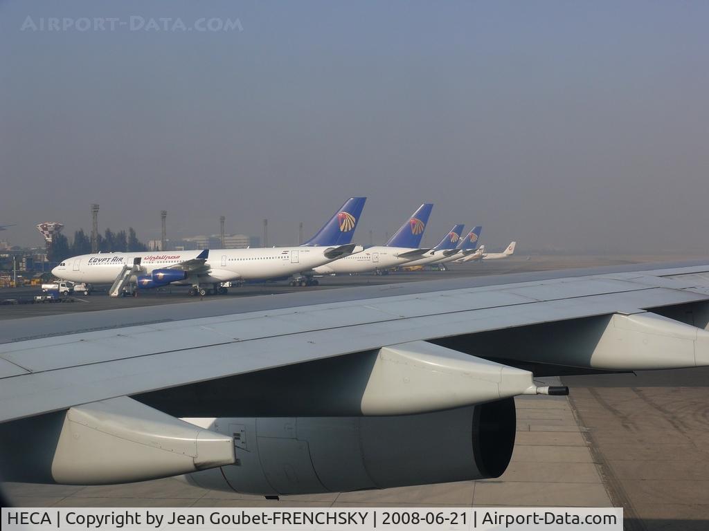Cairo International Airport, Cairo Egypt (HECA) - Egyptair 340 ramp