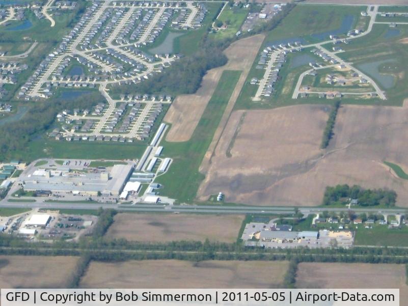 Pope Field Airport (GFD) - Looking north from 5000'