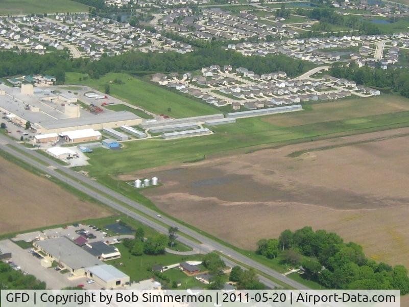 Pope Field Airport (GFD) - Looking NW from 2500'