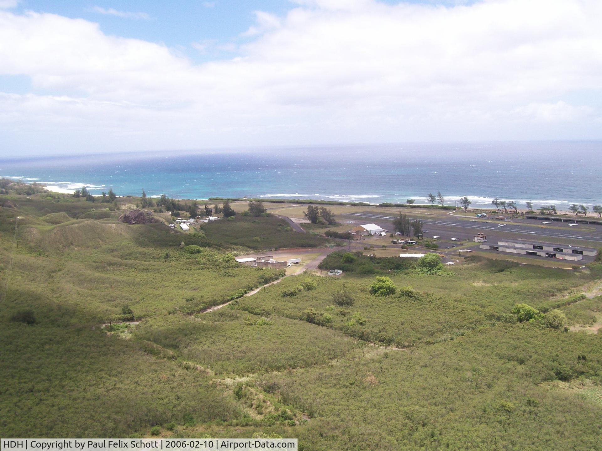 Dillingham Airfield Airport (HDH) - Flying military aircraft low along side the Mt. Ridge Dillingham Airfield Hawaii. Photo is looking northeast at runway