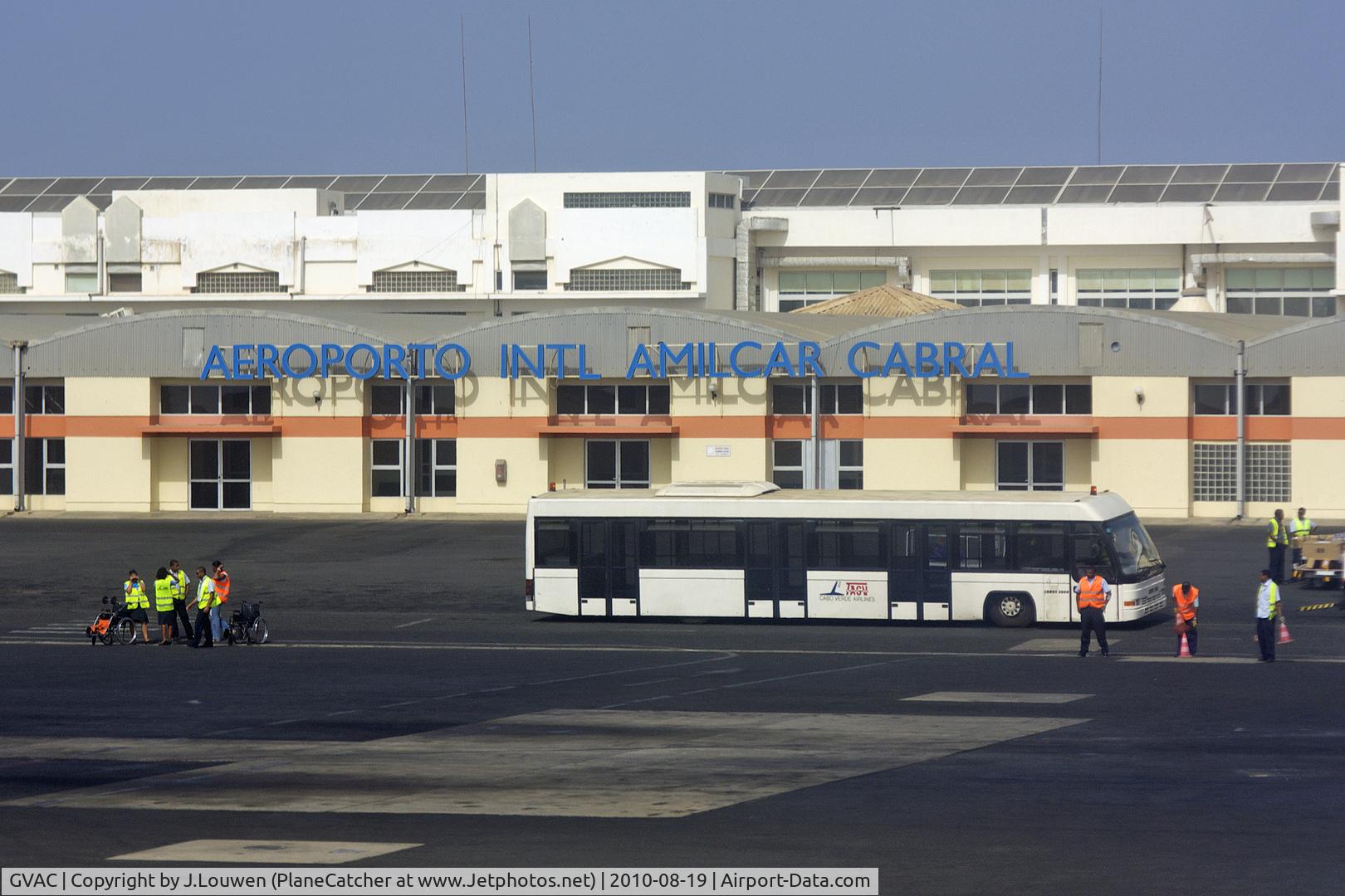 Amilcar Cabral International Airport, Sal, Espargos Cape Verde (GVAC) - Terminal seen from the airport side.