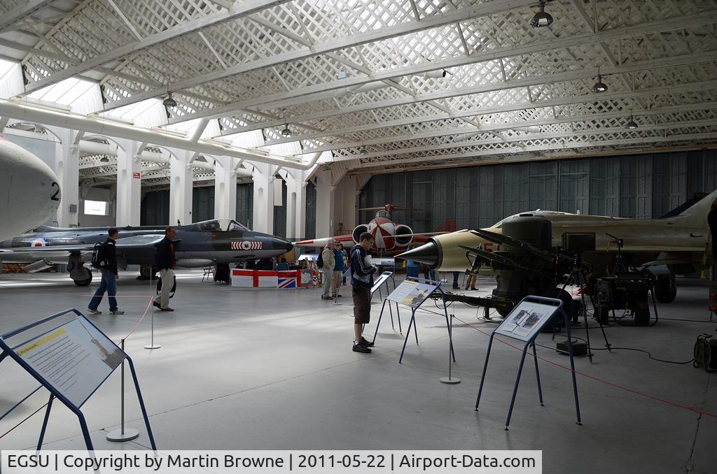 Duxford Airport, Cambridge, England United Kingdom (EGSU) - Interior of one o the pre war hangars.