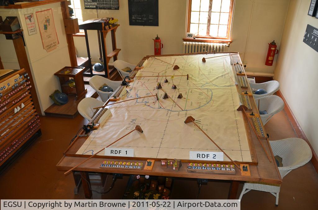 Duxford Airport, Cambridge, England United Kingdom (EGSU) - Interior of WWII Ops Room RAF DUXFORD.