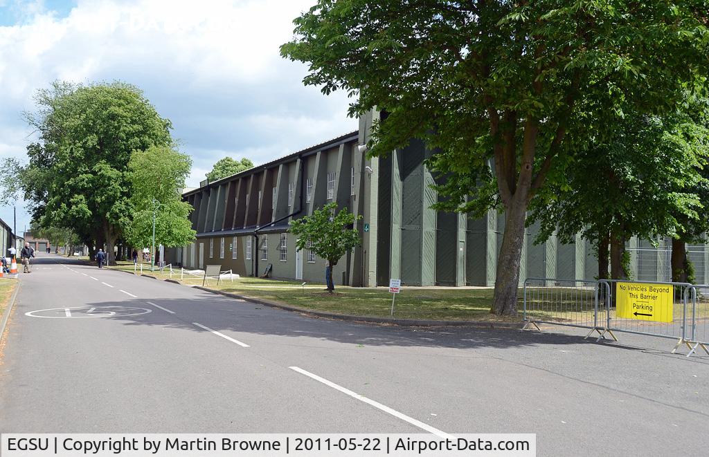 Duxford Airport, Cambridge, England United Kingdom (EGSU) - View of pre WWII hangar in an area left exactly as it was at the end of the war.