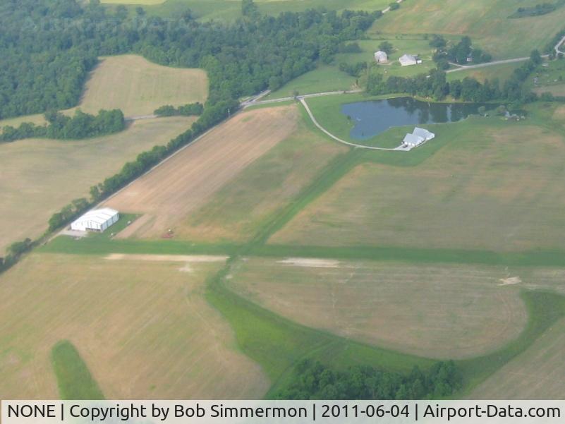 NONE Airport - Looking SW at an uncharted strip 4.5 mi. E of New Washington, IN
