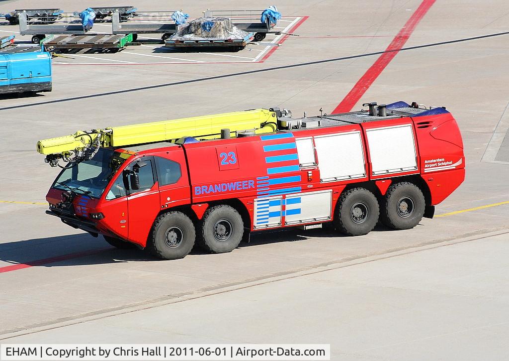 Amsterdam Schiphol Airport, Haarlemmermeer, near Amsterdam Netherlands (EHAM) - Fire Truck 23 at Schiphol