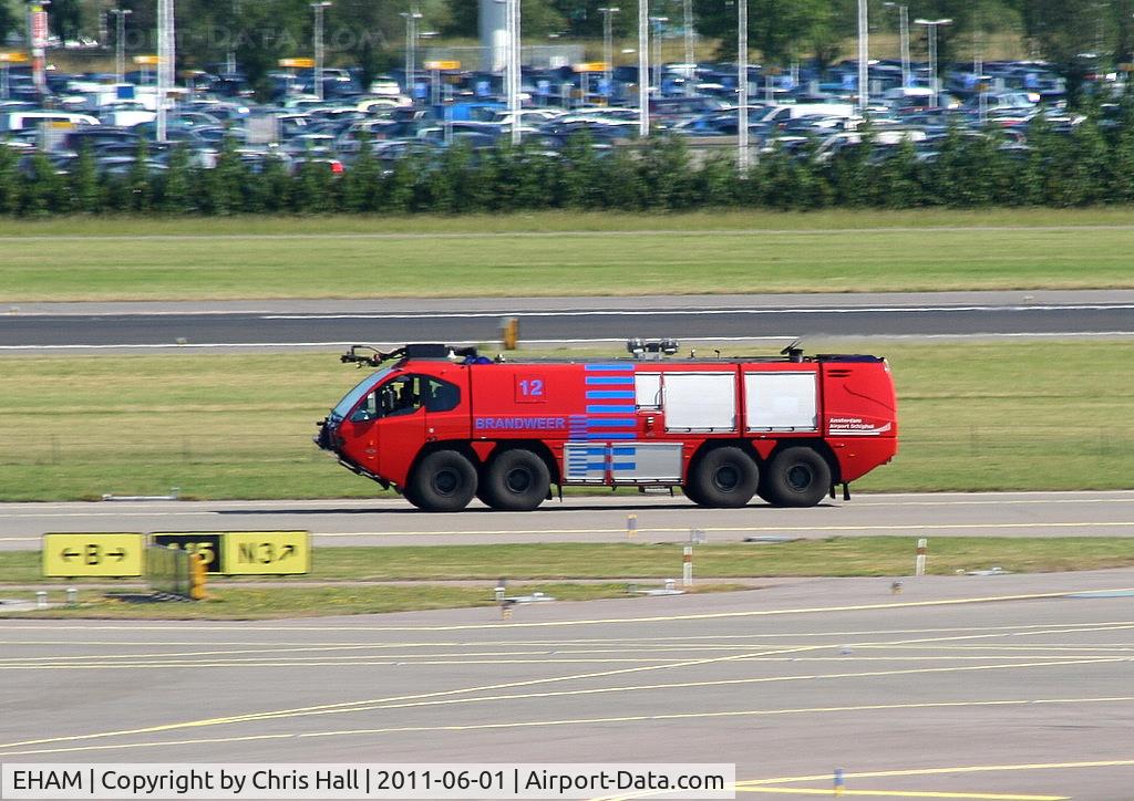 Amsterdam Schiphol Airport, Haarlemmermeer, near Amsterdam Netherlands (EHAM) - Fire Truck 12 at Schiphol