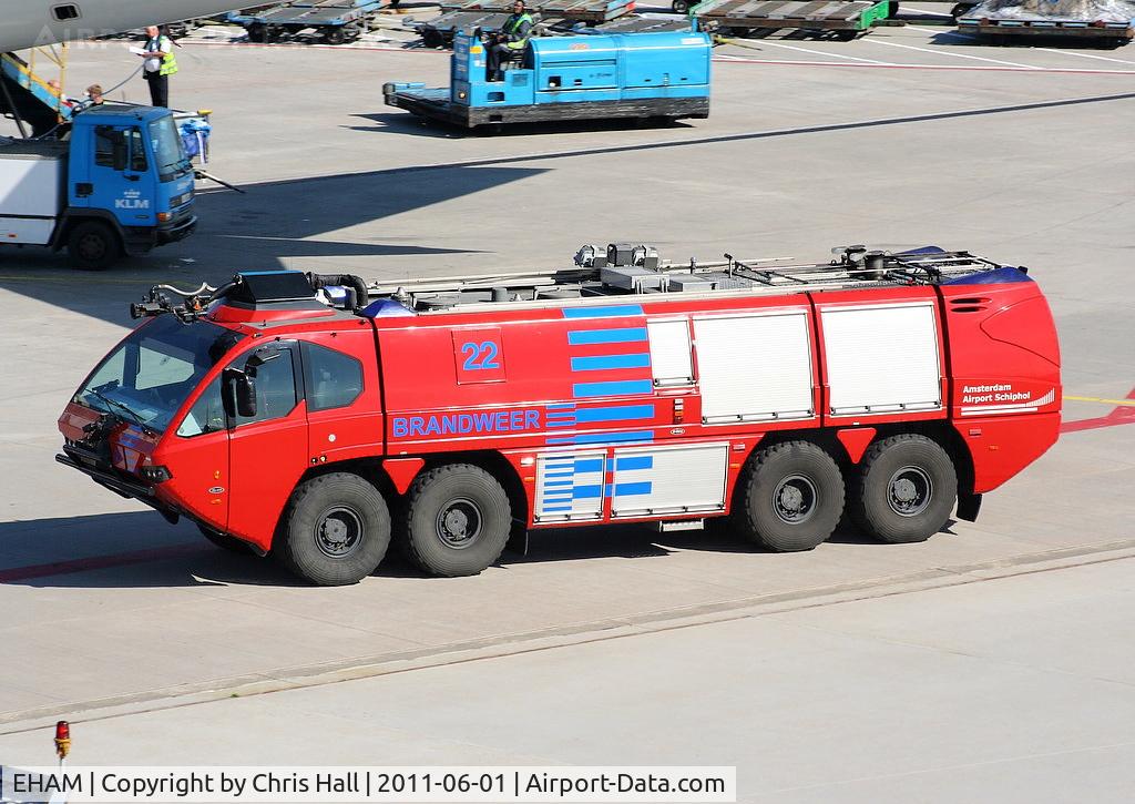 Amsterdam Schiphol Airport, Haarlemmermeer, near Amsterdam Netherlands (EHAM) - Fire Truck 22 at Schiphol