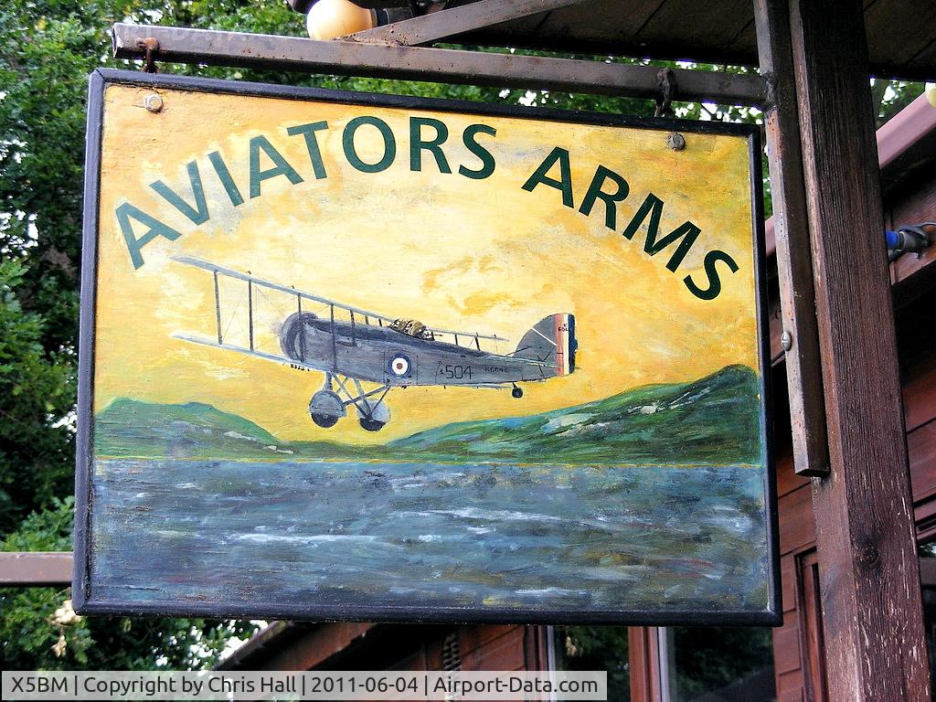 X5BM Airport - on the club house at Baxby Manor airfield