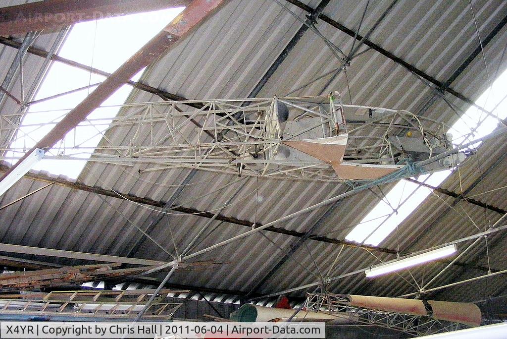 X4YR Airport - Glider airframes in the rafters at McLeans Aviation, Rufford