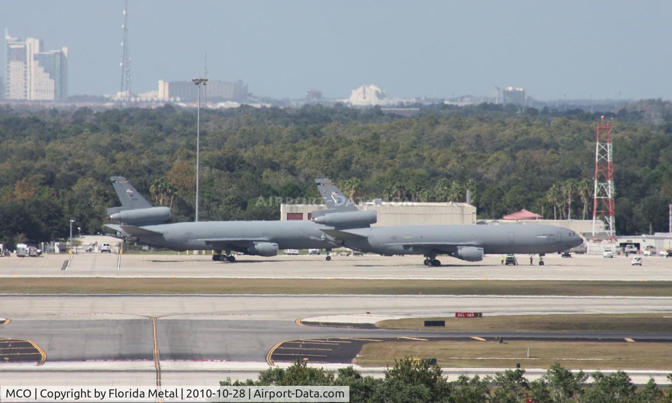 Orlando International Airport (MCO) - 2 KC-10s parked on west ramp at MCO during Military Tanker and Transport convention