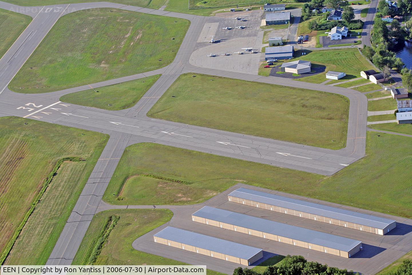 Dillant-hopkins Airport (EEN) - Runway 32 and Green River Aviation.