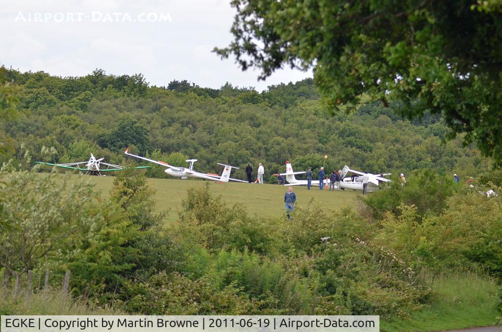 Challock Airport, Challock, England United Kingdom (EGKE) - ACTIVITY IN THE NE CORNER OF THE AIRFIELD.