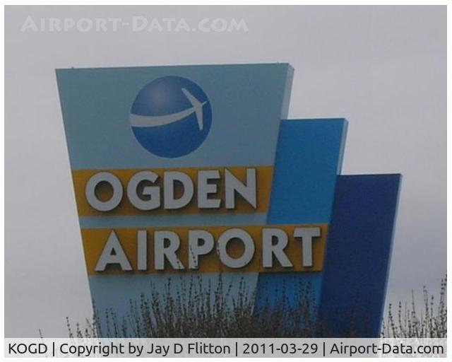 Ogden-hinckley Airport (OGD) - Sign on the west side of the airport.