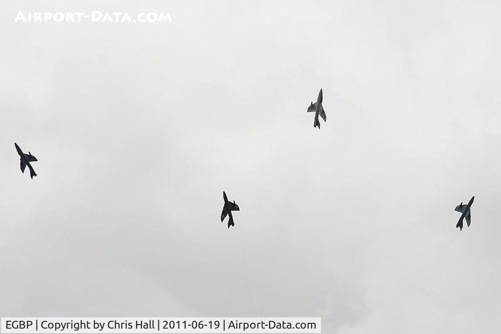 Kemble Airport, Kemble, England United Kingdom (EGBP) - Hunter's displaying at the Cotswold Airshow