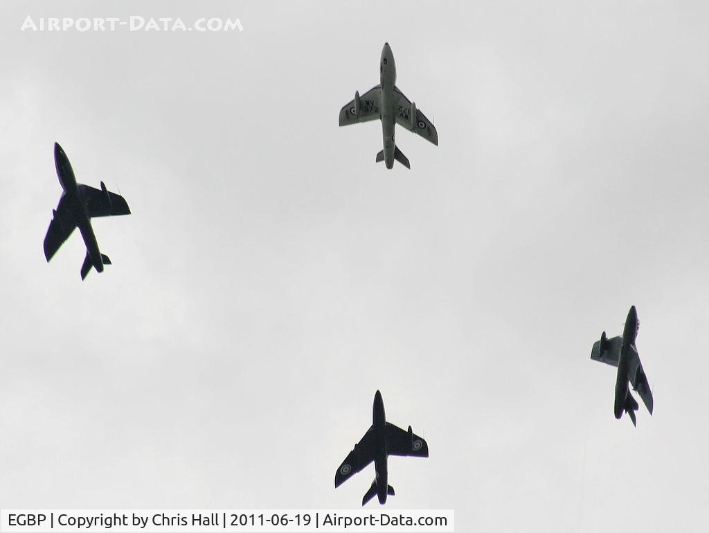 Kemble Airport, Kemble, England United Kingdom (EGBP) - Hunter's displaying at the Cotswold Airshow