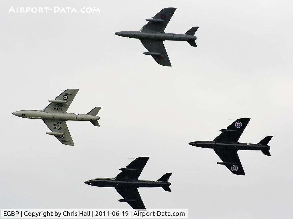 Kemble Airport, Kemble, England United Kingdom (EGBP) - Hunter's displaying at the Cotswold Airshow