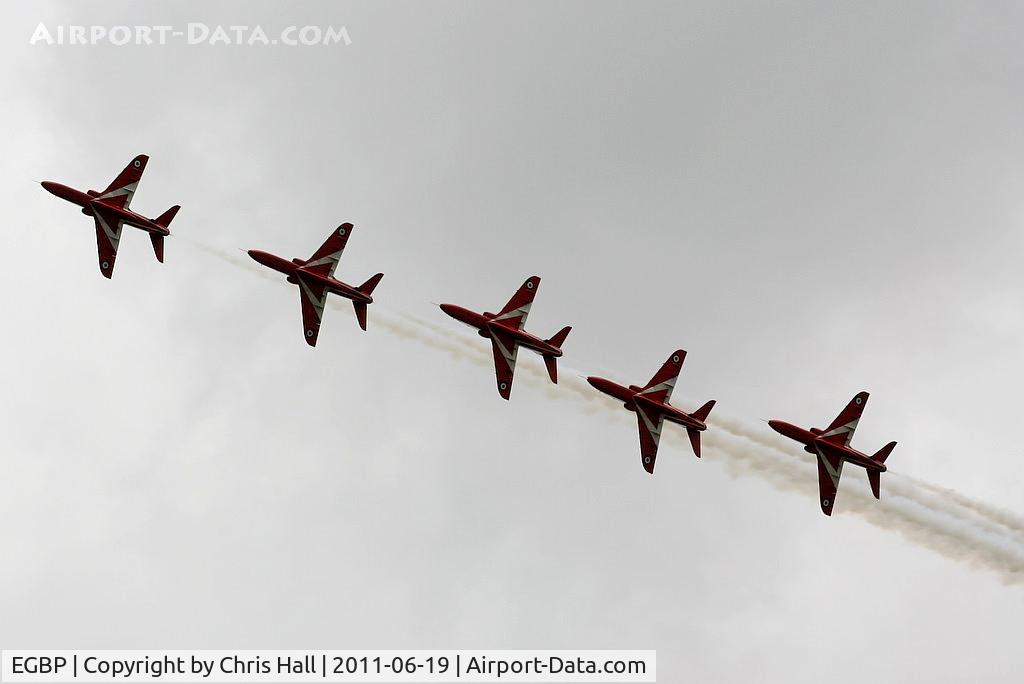 Kemble Airport, Kemble, England United Kingdom (EGBP) - Red Arrow's displaying at the Cotswold Airshow