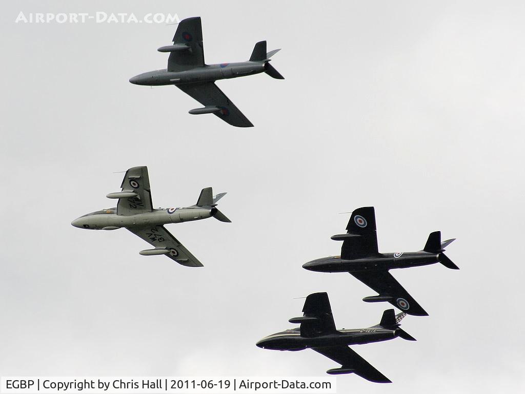 Kemble Airport, Kemble, England United Kingdom (EGBP) - Hunter's displaying at the Cotswold Airshow