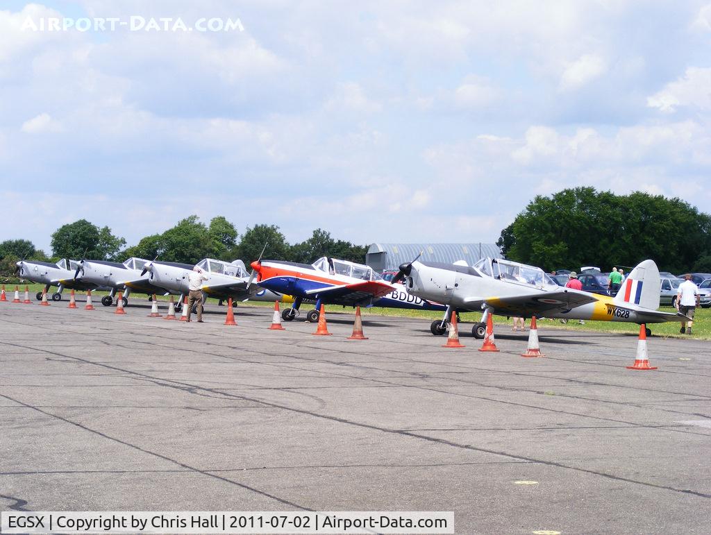 North Weald Airfield Airport, North Weald, England United Kingdom (EGSX) - Chipmunks at the Air Britain fly-in