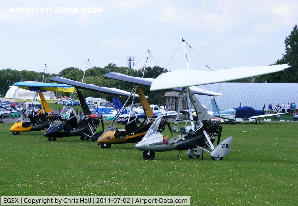 North Weald Airfield Airport, North Weald, England United Kingdom (EGSX) - Microlights at the Air Britain fly-in