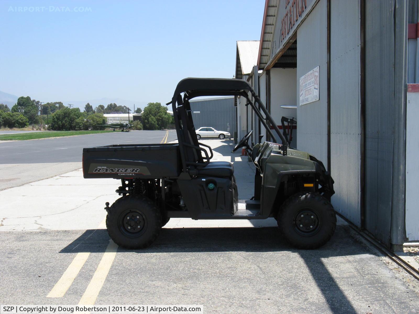 Santa Paula Airport (SZP) - Polaris Ranger Diesel-best 4-wheel ride I have seen at SZP
