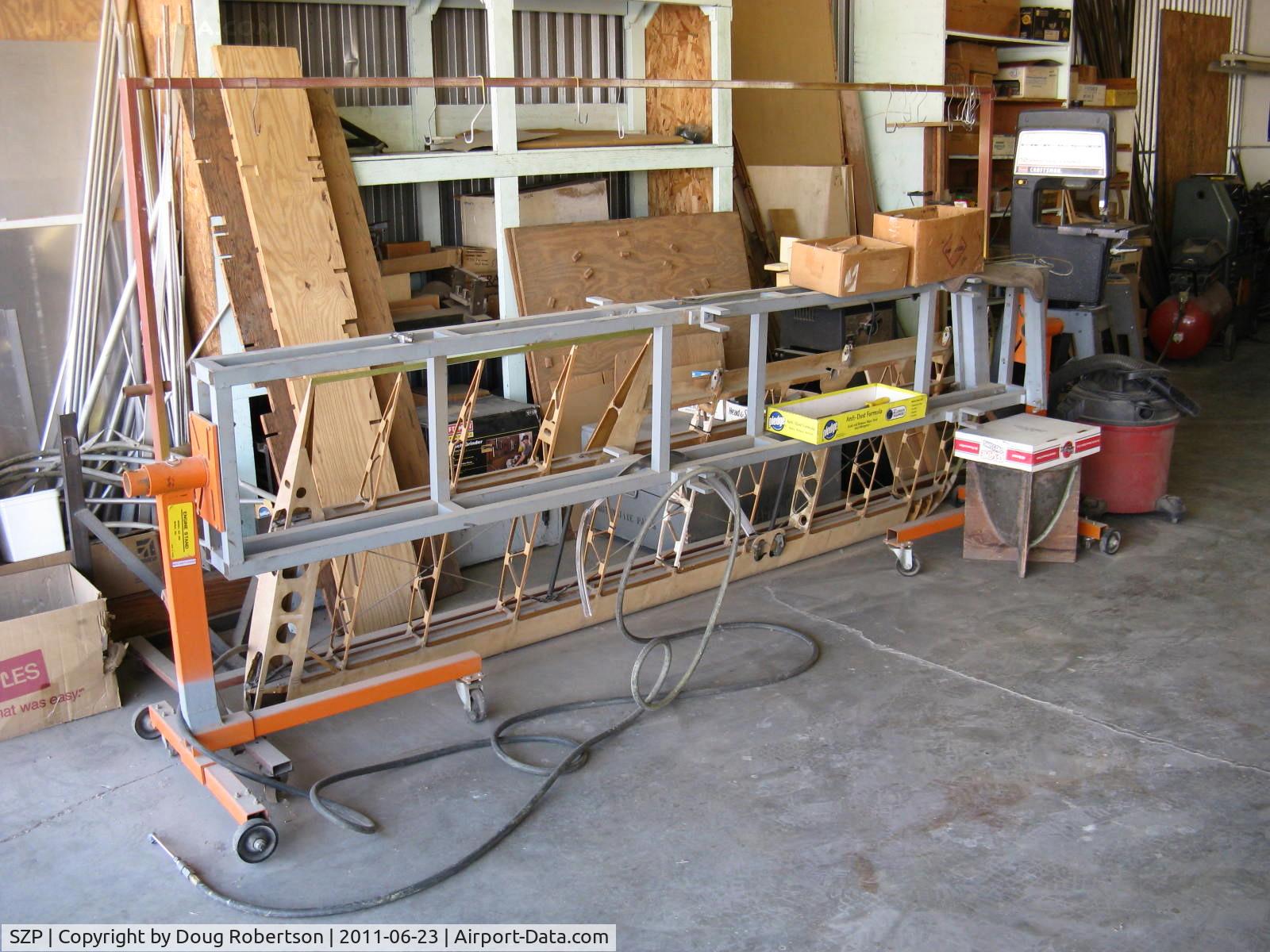 Santa Paula Airport (SZP) - Joe Krybus's Bucker Shop-Wing construction tooling fixture 